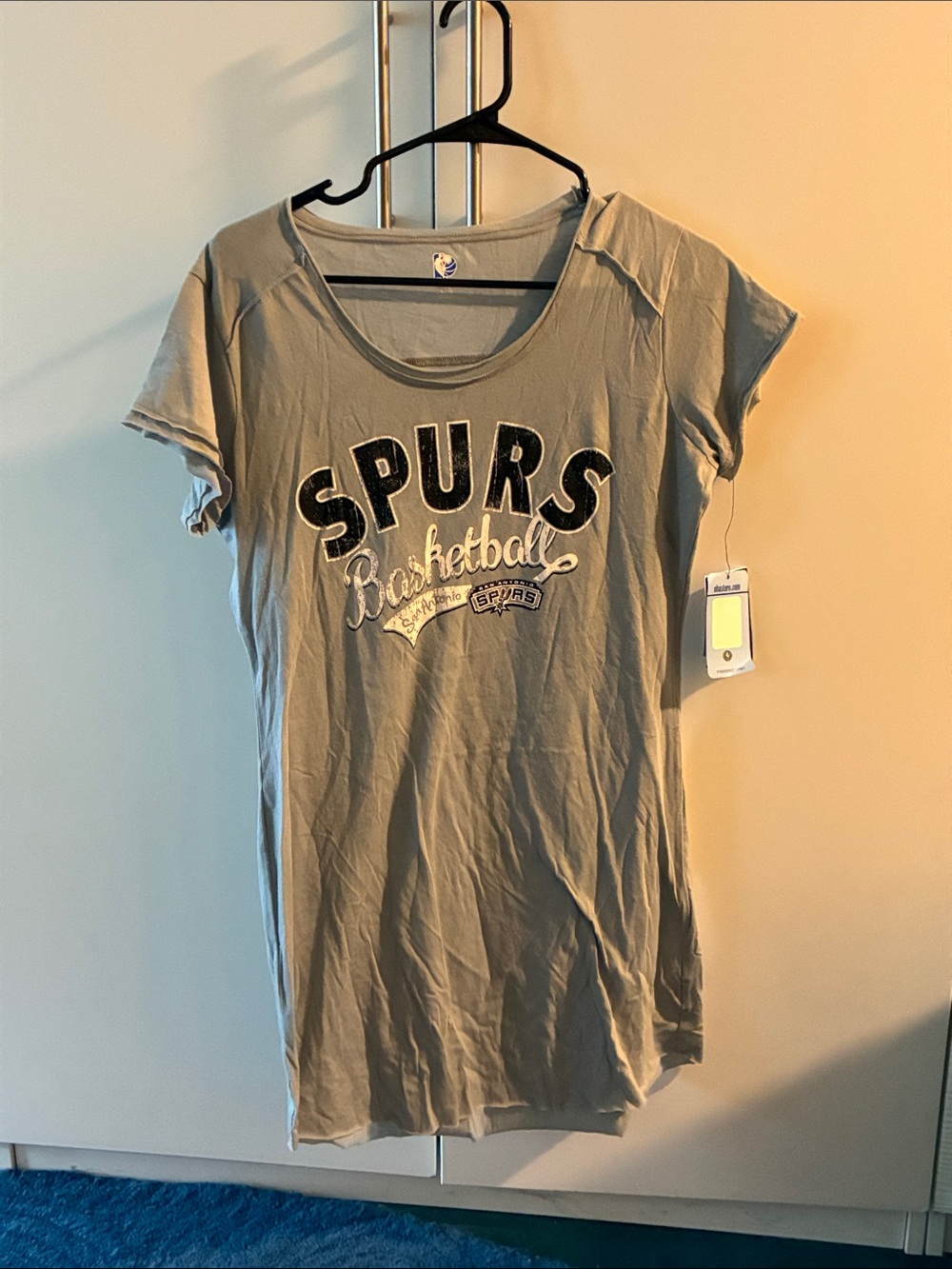 NBA SAN ANTONIO Spurs Gray Graphic T‑Shirt Dress NEW w/tags